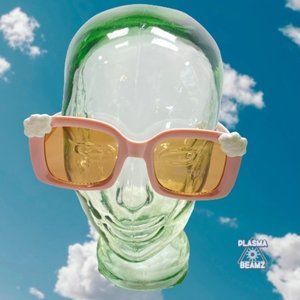 Pastel Pink Block Frame Cloud Sunglasses
